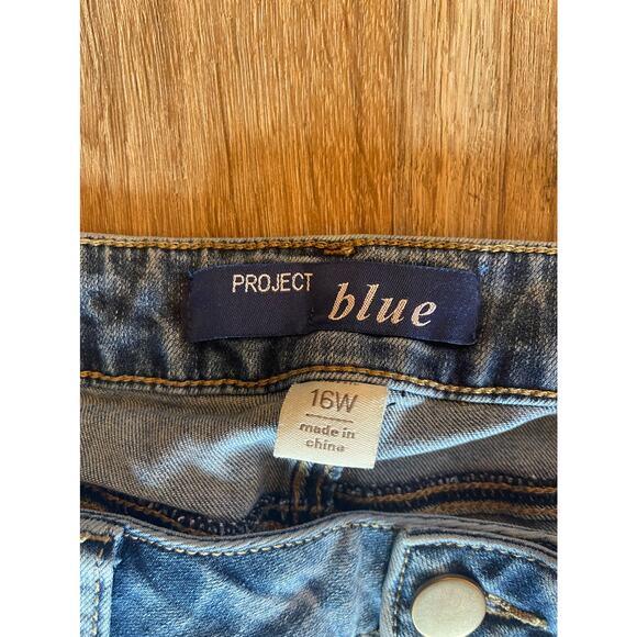 Project Blue Acid Wash Skinny Jeans Size 16W - Picture 2 of 3